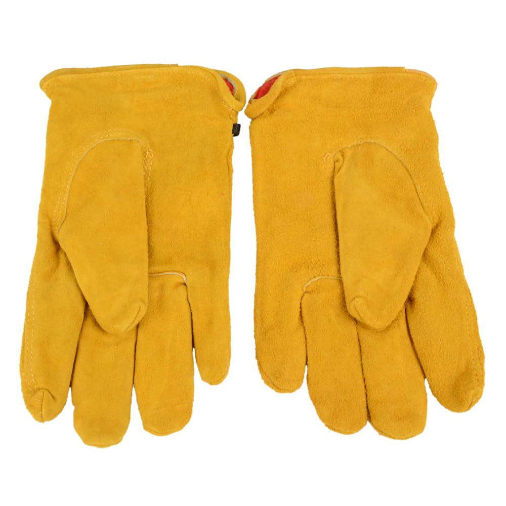 Forney 53133 Cowhide Leather Driver Suede Men's Gloves, Medium, Brown - Image 3