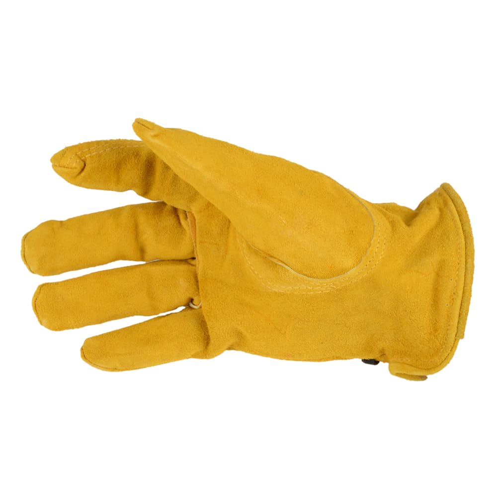 Forney 53133 Cowhide Leather Driver Suede Men's Gloves, Medium, Brown - Image 6
